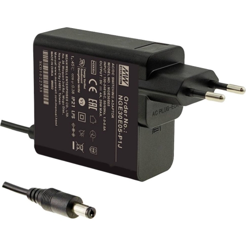 MW Mean Well NGE30E12-P1J Stekkernetvoeding, vaste spanning 12 V/DC 30 W