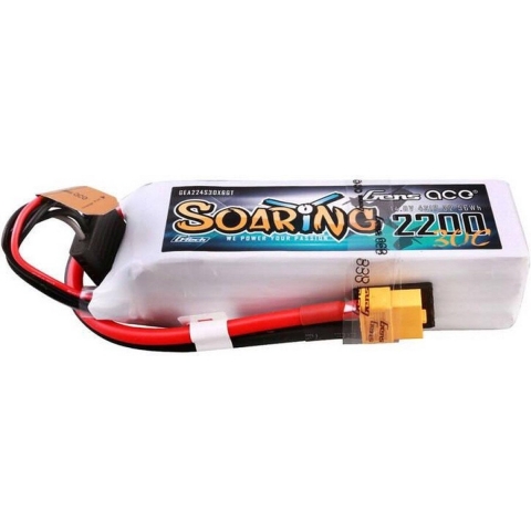 GensAce G-Tech Soaring Lipo 30C 14.8 volt 2200mah met XT60