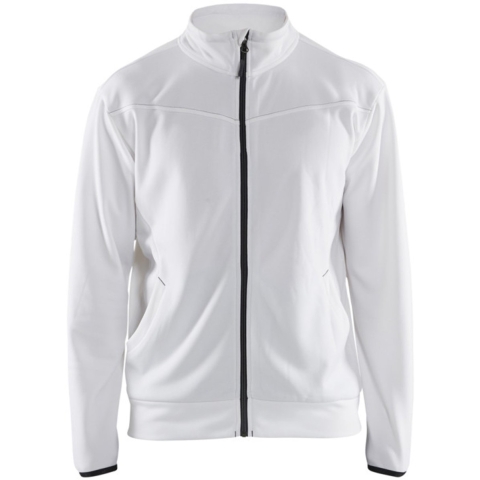 Blåkläder Service Sweatshirt met rits 33622526 | Wit/Donkergrijs | Maat 3XL - 7330509644294