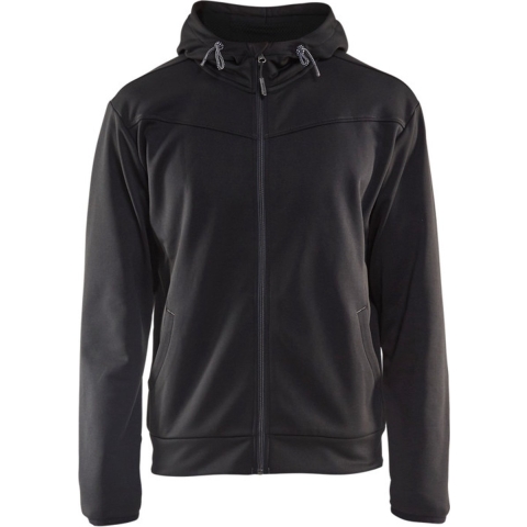 Blåkläder Hoodie met rits 33632526 | Zwart/Donkergrijs | Maat 3XL - 7330509556030