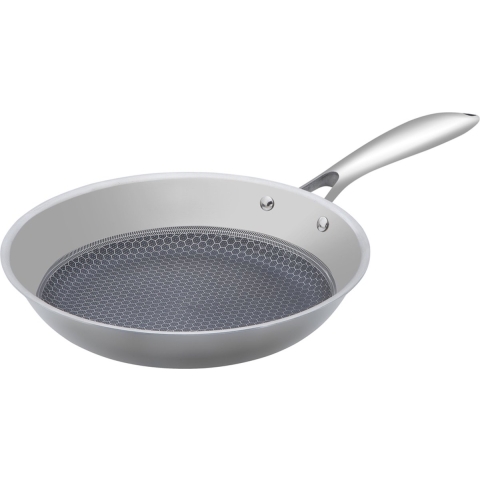Resto Altair Koekenpan– Ø26 cm – Tri-Ply RVS – Honeycomb Antiaanbaklaag – Inductie – Ovenbestendig