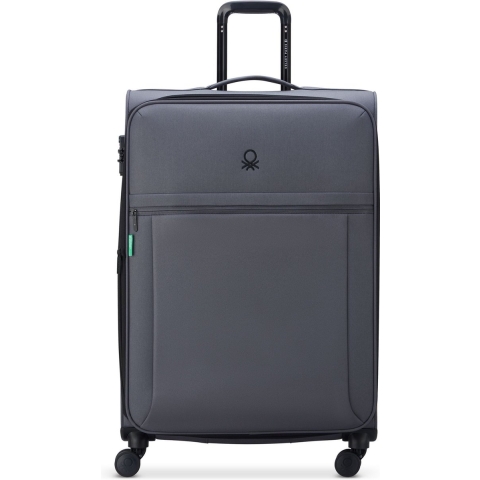 Delsey Paris x United Colors of Benetton BE 4-wiel trolley L 76 cm met rekbare vouw - Blue jean