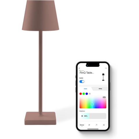 FlinQ Smart Tafellamp Nova - Oplaadbaar en met Touch Bediening - Voor Slaapkamer en Woonkamer - Draa