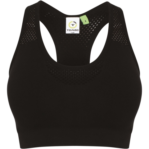 Tombo TL696 Ladies´ Seamless Crop Top - Black - S
