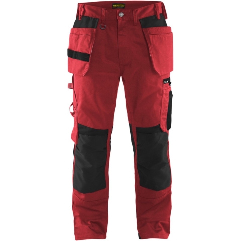 Blåkläder Werkbroek met spijkerzakken 15551860 | Rood/Zwart | Maat D84 - 7330509589786