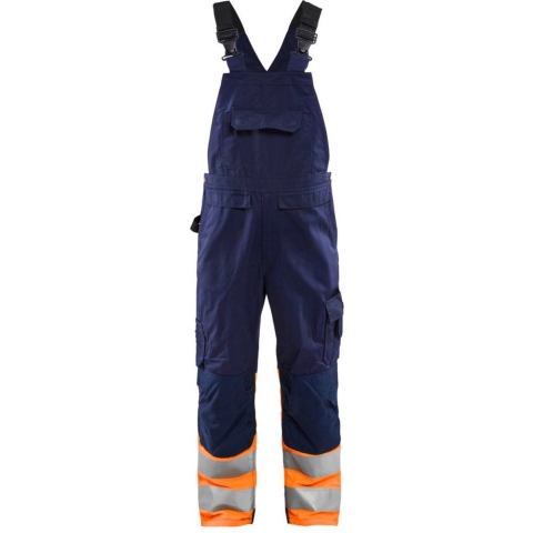 Blåkläder High-Vis bretelbroek 26621800 | Marineblauw/Oranje | Maat 44 - 7330509727430