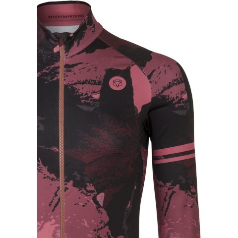 AGU Flower Fietsshirt Lange Mouwen Performance Dames - Roze - L