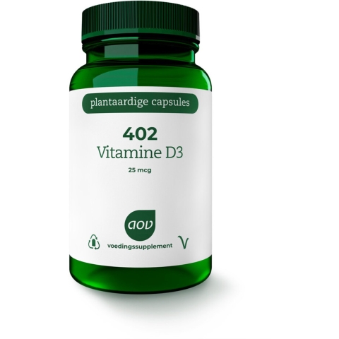 Gratis Verzending: 2x AOV 402 Vitamine D3 25 mcg 60 vegacapsules