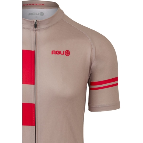 AGU Stripes Fietsshirt Essential Heren - Bond greige - XL