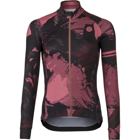AGU Flower Fietsshirt Lange Mouwen Performance Dames - Roze - XS