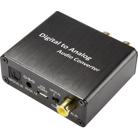 SpeaKa Professional Audio Converter [Toslink, Digitale cinch - Cinch, Jackplug] Unidirectioneel (uni) SP-DAC-TK/CK