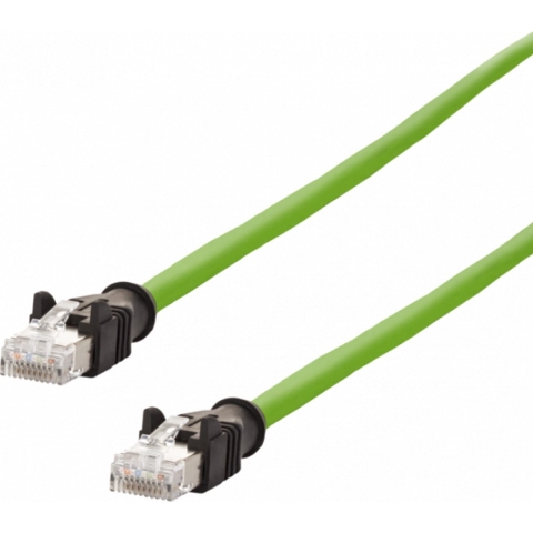 Metz Connect 142M2X55010 RJ45 Netwerkkabel, patchkabel CAT 6A S/FTP 1.00 m Groen PUR-mantel, Zuurbestendig, Ozonbestendig, UV-bestendig, Geschikt voor