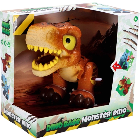 Dinobase Dino + Licht en Geluid Bruin