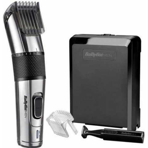 BaByliss Carbon Steel Tondeuse E977E - Carbon stalen messen - Incl. precisietrimmer (op batterij) - Uitschuifbare opzetkam 1-25mm