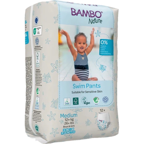 2x Bambo Nature Zwemluierbroekjes Medium 12+ kg 12 stuks
