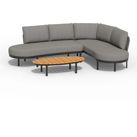 Fumanu Hoek Loungeset Charcoal - Tierra outdoor