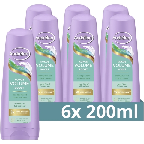 6x Andrelon Conditioner Volume Boost 200 ml