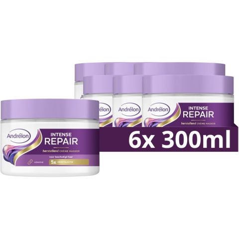 6x Andrelon Crème Haarmasker Intense Repair 300 ml