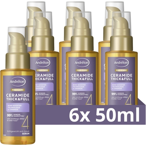 6x Andrelon Pro-Care Serum Ceramide Thick&Full 50 ml