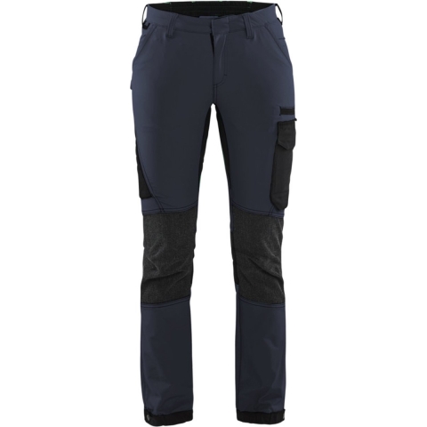 Blåkläder Dames Service werkbroek 4-weg stretch 71221645 | Donker marineblauw/Zwart | Maat 36 - 7330509742556