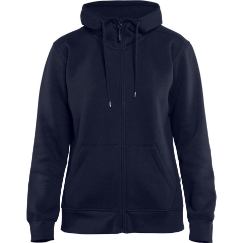 Blåkläder Dames hoodie met rits 33951048 | Marineblauw | Maat S - 7330509542798