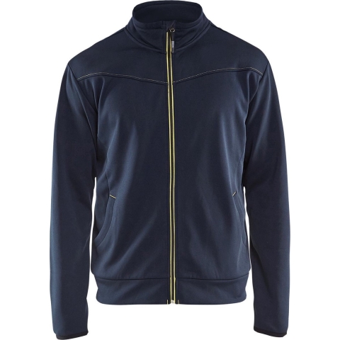 Blåkläder Service Sweatshirt met rits 33622526 | Zwart/Rood | Maat L - 7330509550892