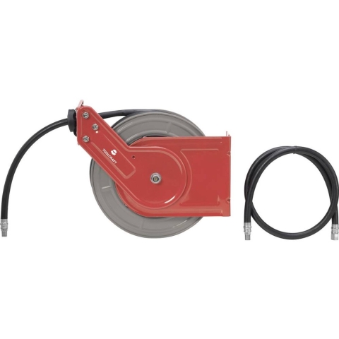 TOOLCRAFT Pneumatische slanghaspel 10 m 20 bar Muurbevestiging, Plafondbevestiging