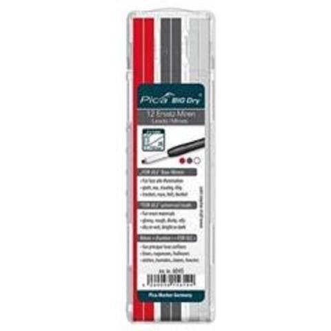 Pica 6045 BIG Dry Navulling - Rood/Grafiet/Wit (12st)