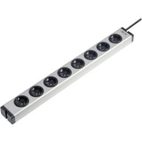 Ehmann 0600x00082031 Stekkerdoos 8-voudig Aluminium Randaarde stekker 1 stuk(s)