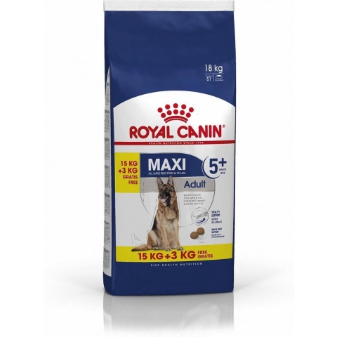 Royal Canin Maxi Adult 5+ hondenvoer 15 kg + gratis 1x Digestion Chews - 160 gr