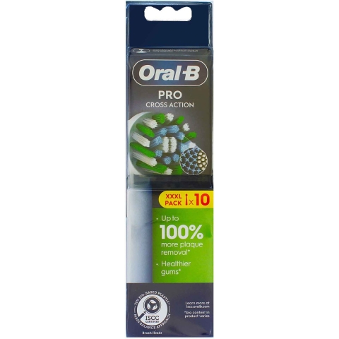 Oral-B Cross Action Opzetborstel voor elektrische tandenborstel 10 stuk(s) Wit