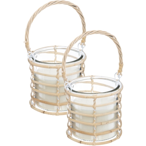 Atmosphera geurkaars citronella Boho - 4x - 430 g - citroengras - 31 uur - zomer -