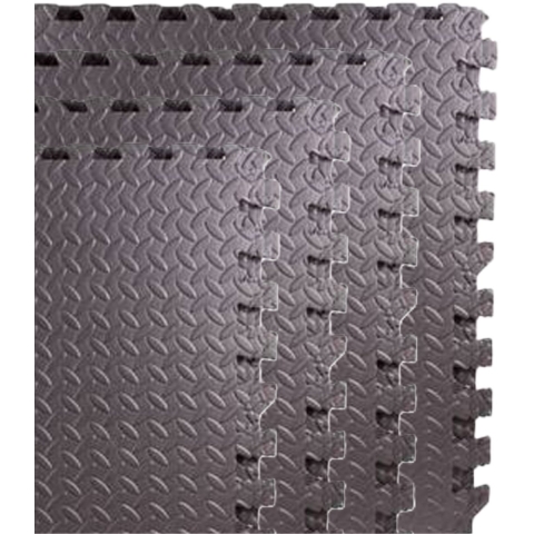 Benson Puzzelmat - 12x stuks - foam - grijs - vloertegels - 60 cm -