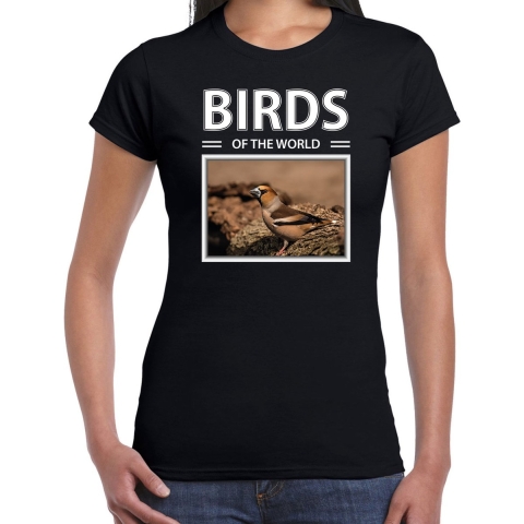 Appelvinkjes t-shirt met dieren foto birds of the world zwart voor dames XL -