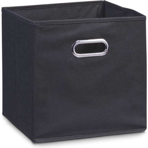 Set van 8x stuks zwarte opbergmanden/kastmanden 32 x 32 cm -