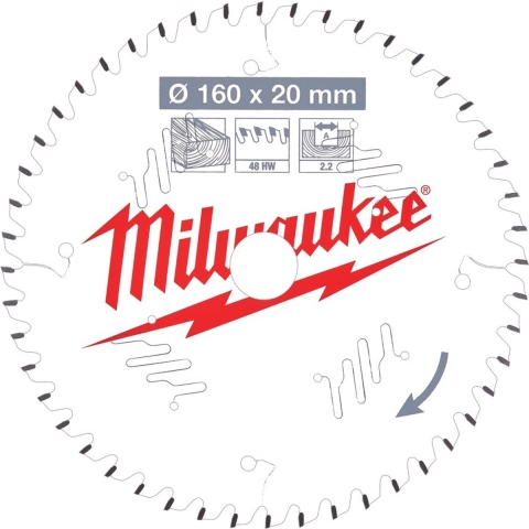 Milwaukee Accessoires Cirkelzaagblad P W 160x20x2,2x48ATB - 4932471291