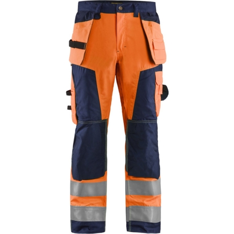 Blåkläder Werkbroek High-Vis 15681811 | High Vis Oranje/Marineblauw | Maat 56 - 7330509402801