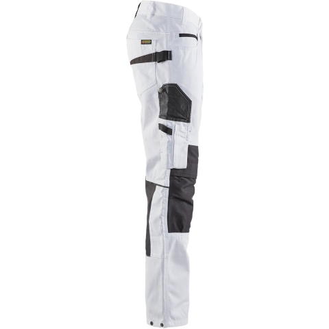 Blåkläder schilderswerkbroek met stretch 10951330 | Wit/Donkergrijs | Maat 60 - 7330509658703
