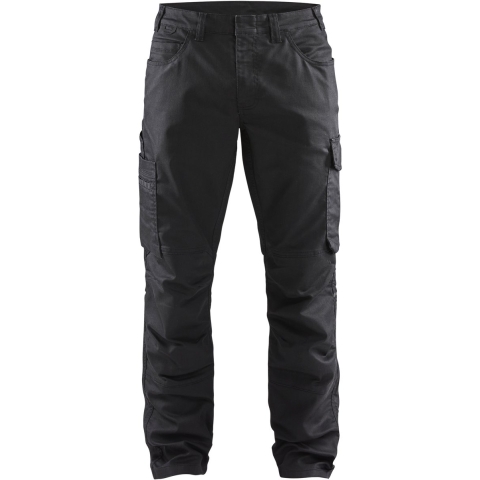 Blåkläder Service werkbroek denim stretch 14391141 | Zwart/Zwart | Maat 52 - 7330509810118
