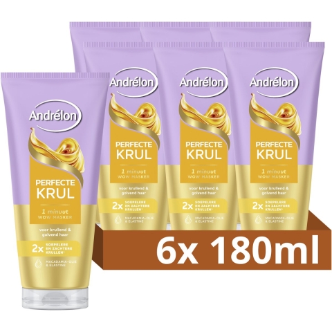 6x Andrelon WOW Masker Perfecte Krul 180 ml