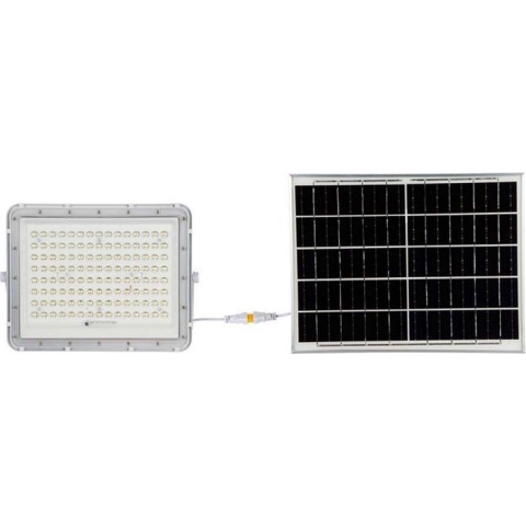 V-TAC VT-180W-W 7845 LED-schijnwerper, Zonne-energiemodule 20 W Koudwit Wit