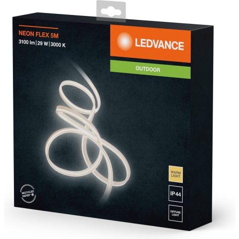 LEDVANCE NEON FLEX 5M 4058075504721 LED-strip basisset Met connector (male) 230 V 5 m Warmwit 1 stuk(s)