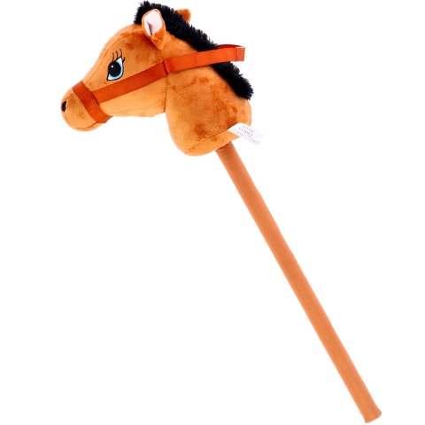Pluche Stokpaardje 70 cm Bruin