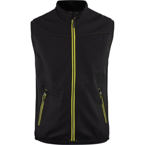 Blåkläder Softshell bodywarmer 38502516 | Zwart/High-Vis Geel | Maat S - 7330509537763