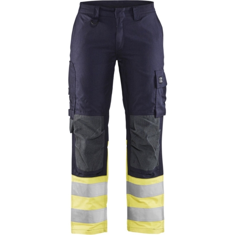 Blåkläder Multinorm Dames Werkbroek Inherent 71881512 | Marine/High-Vis Geel | Maat 44 - 7330509664094
