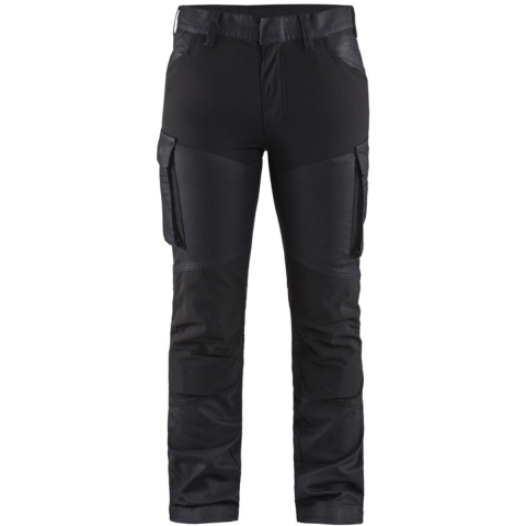 Blåkläder Dames service werkbroek denim stretch 71471147 | Marineblauw/Zwart | Maat 38 - 7330509718117
