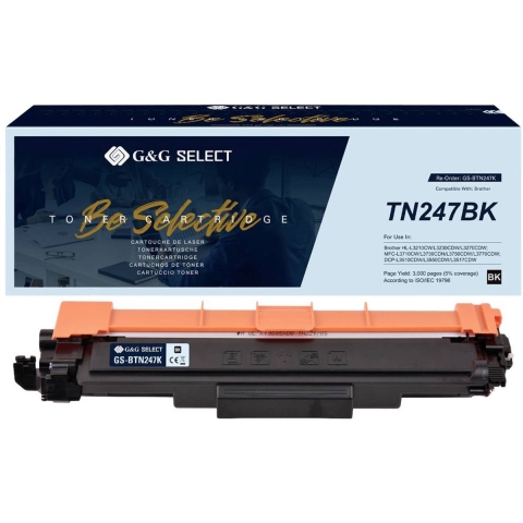 G&G Toner vervangt Brother TN-247BK Compatibel Zwart TN-247BK GS-BTN247K