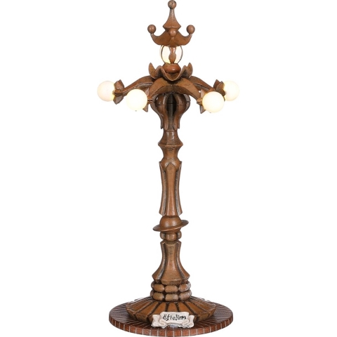 Lantern brown battery operated - h17,5xd8cm - Luville