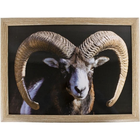 Schootkussen/laptray ram/schaap print 33 x 43 cm -