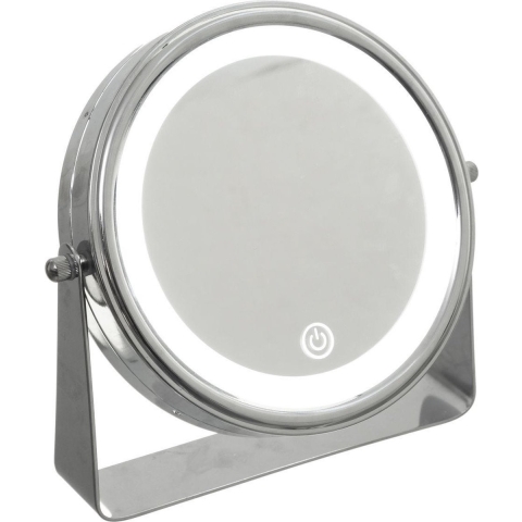 Make-up spiegel/scheerspiegel met LED verlichting op standaard 20 cm -